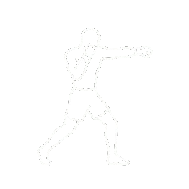 Kickboxer in fighting stance